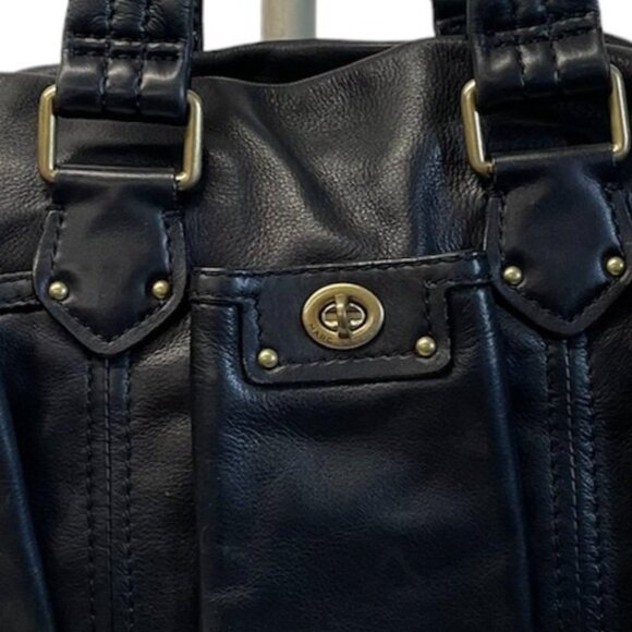 Marc Jacobs Totally Turn-lock Black Leather Diaper Bag - Picture 4 of 4